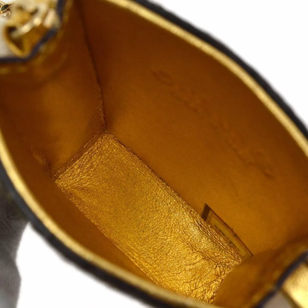 Chanel Khaki Chain Shoulder Cigarette Case Small Good - Picture 5 of 8